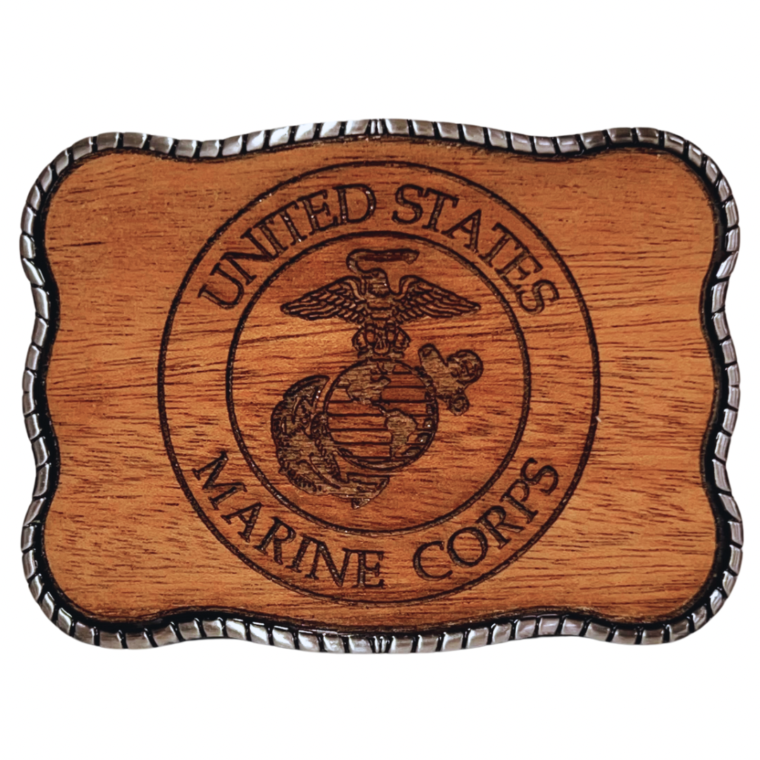 Marines Mahogany Engraved