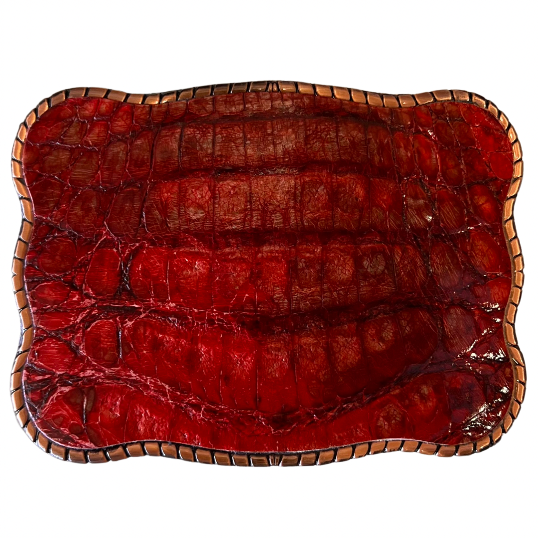 Red Glazed Caiman Alligator