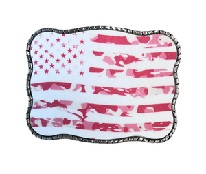 Pink Camo American Flag