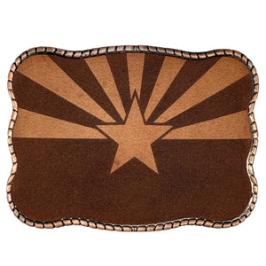 Laser Etched Leather Arizona Flag