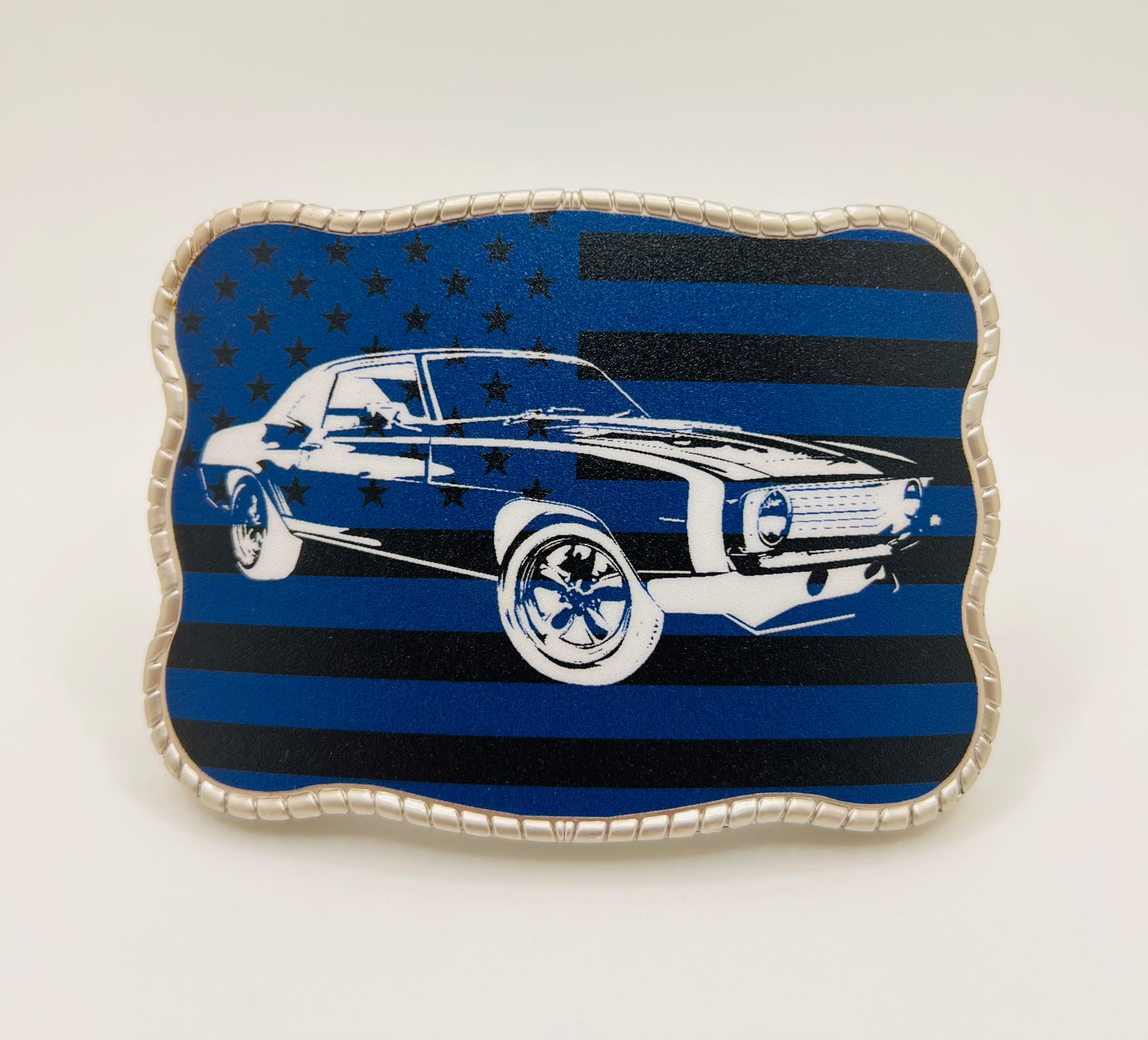 Camaro blue flag