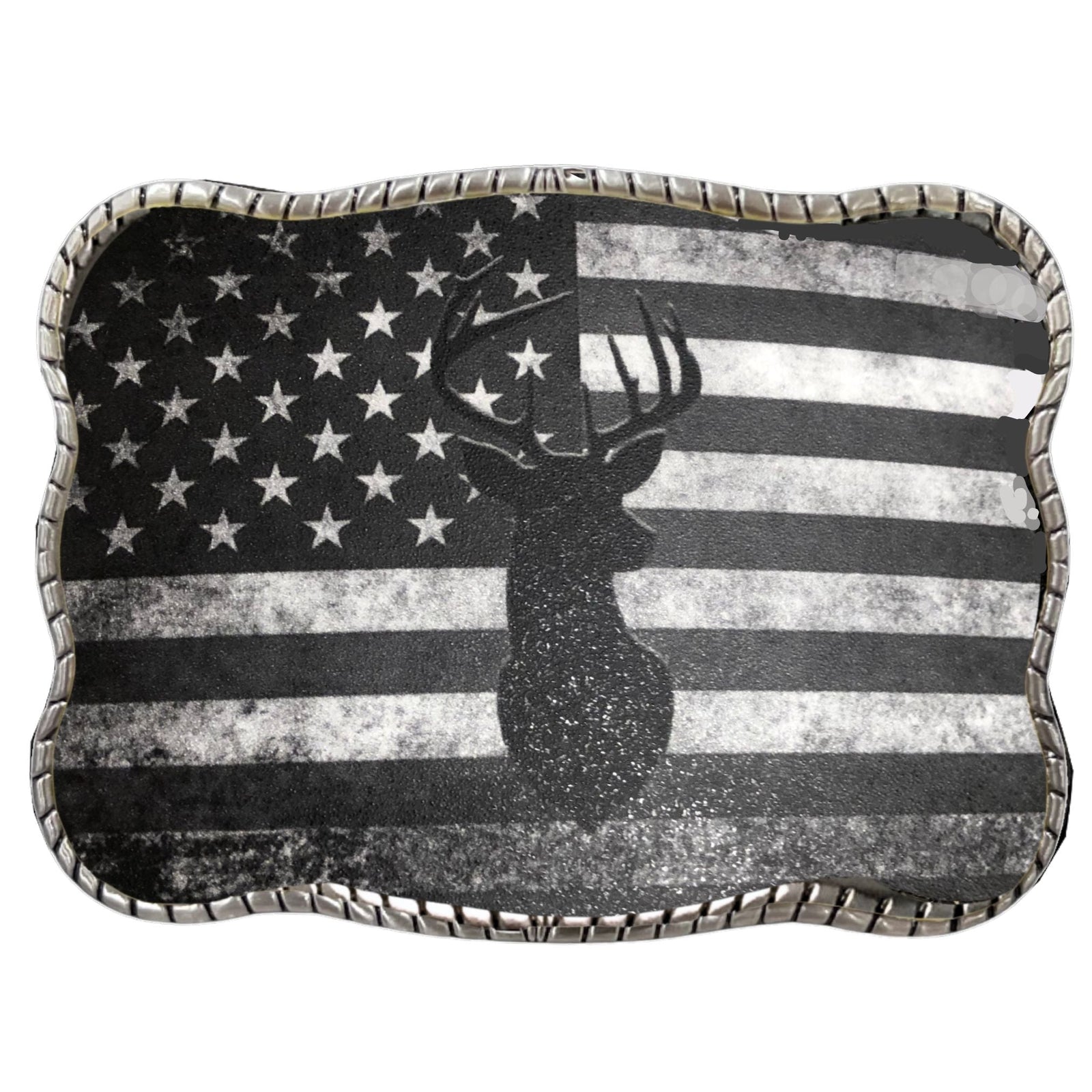 Greyscale Flag Deer