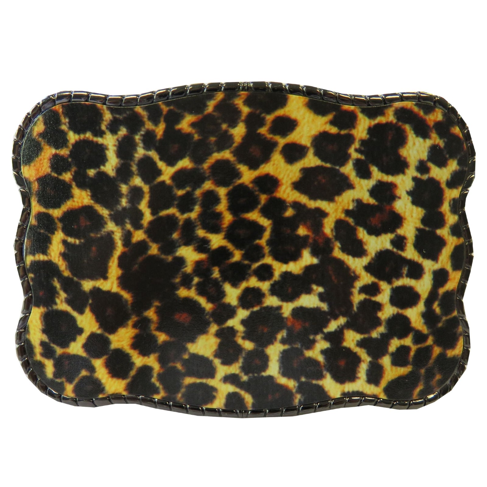 Cheetah Print Hair on Leather Hide