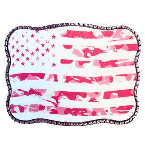 Pink Camo American Flag