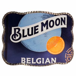 Blue Moon Beer Can Buckle