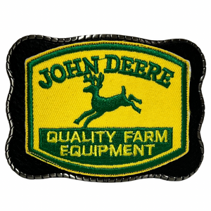 John Deere Patch on Leather