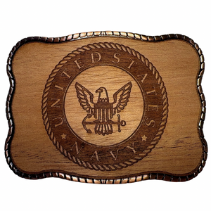 Navy Mahogany Engraved