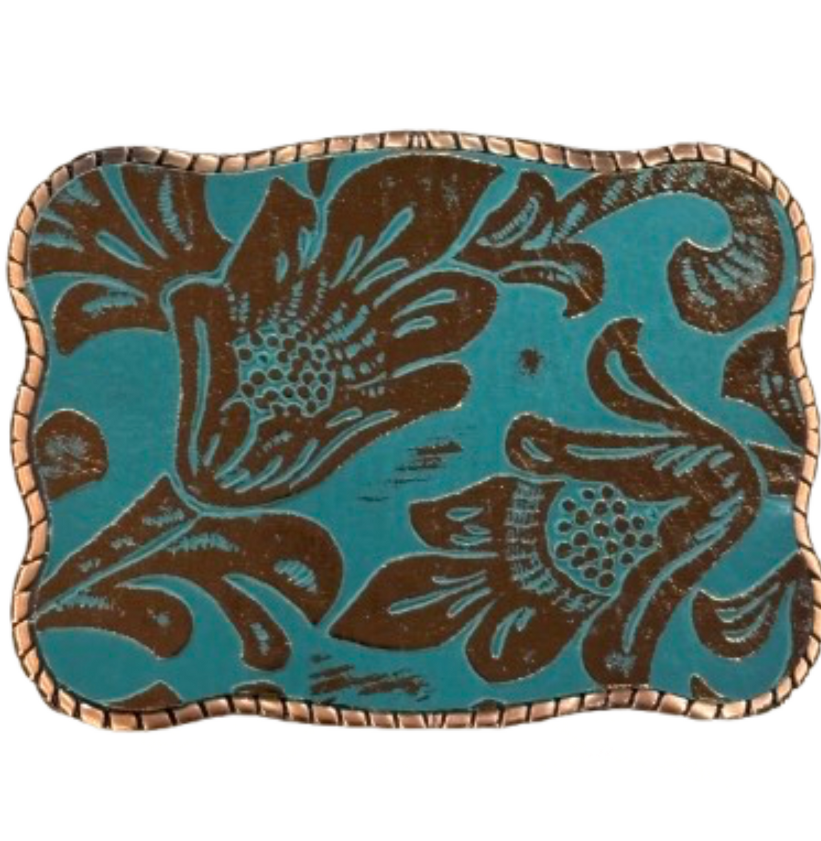 New Embossed Turquoise Leather