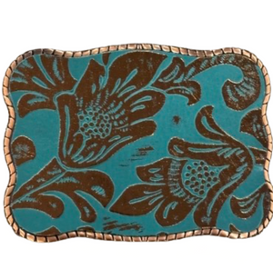 New Embossed Turquoise Leather