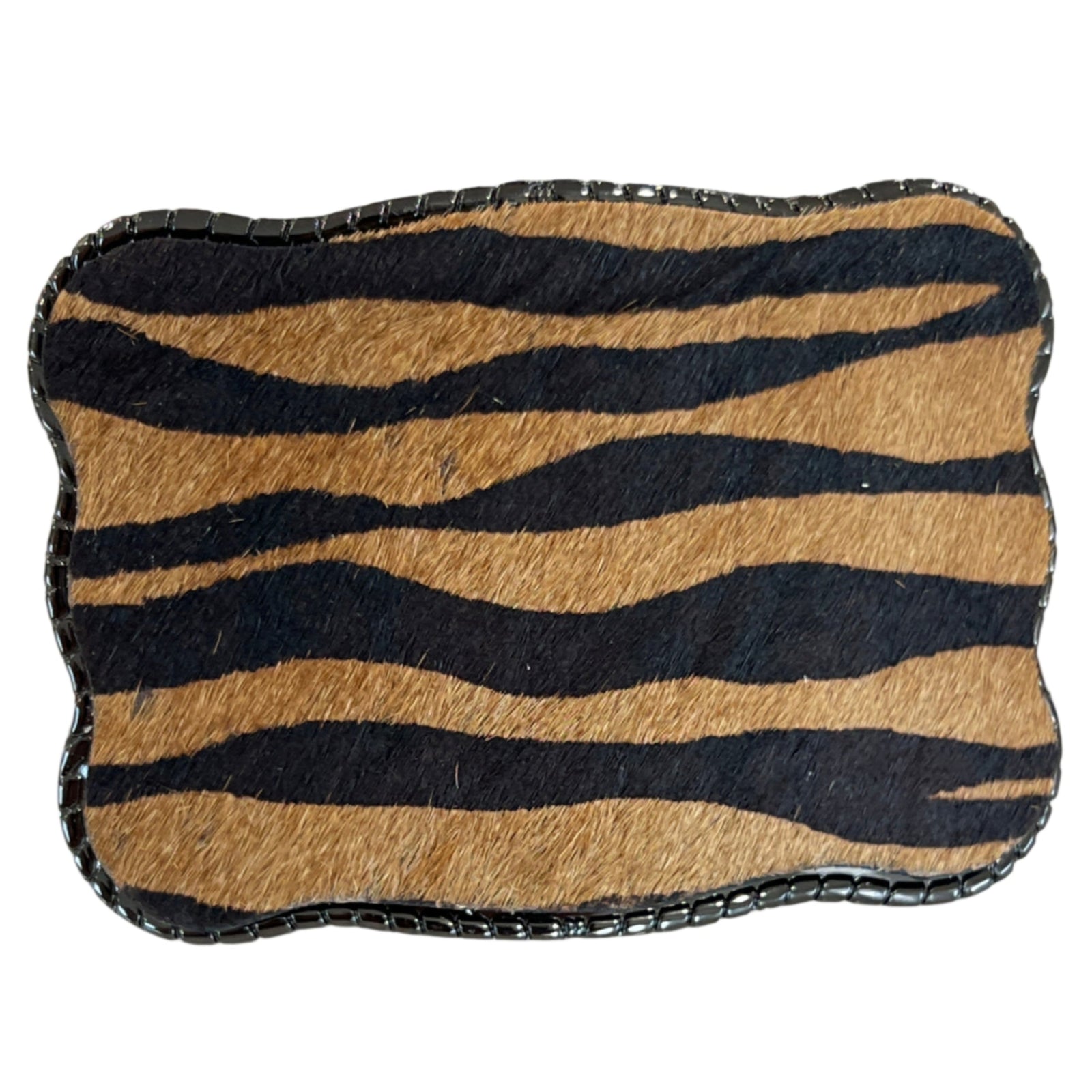 Brown Zebra Genuine Leather