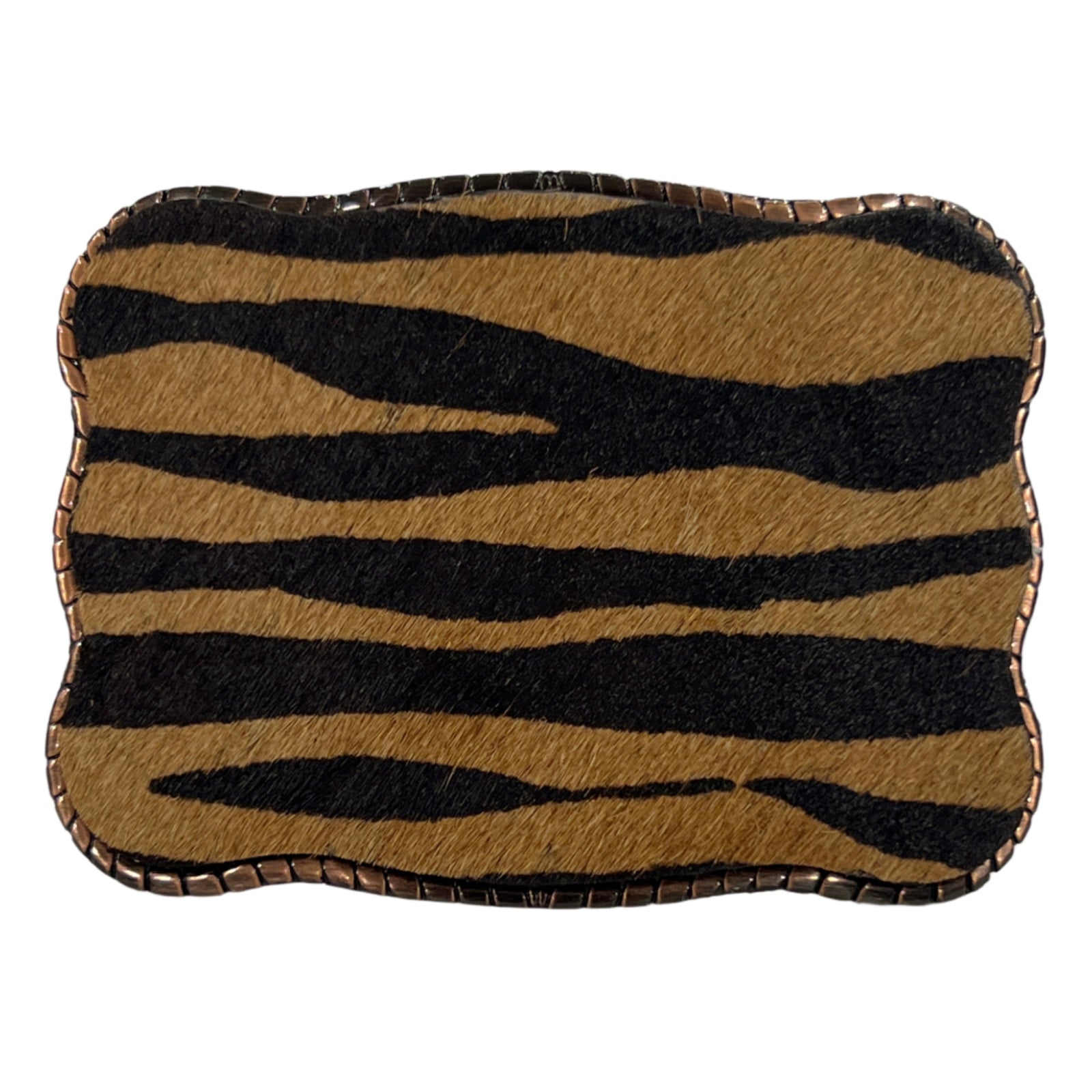 Brown Zebra Genuine Leather