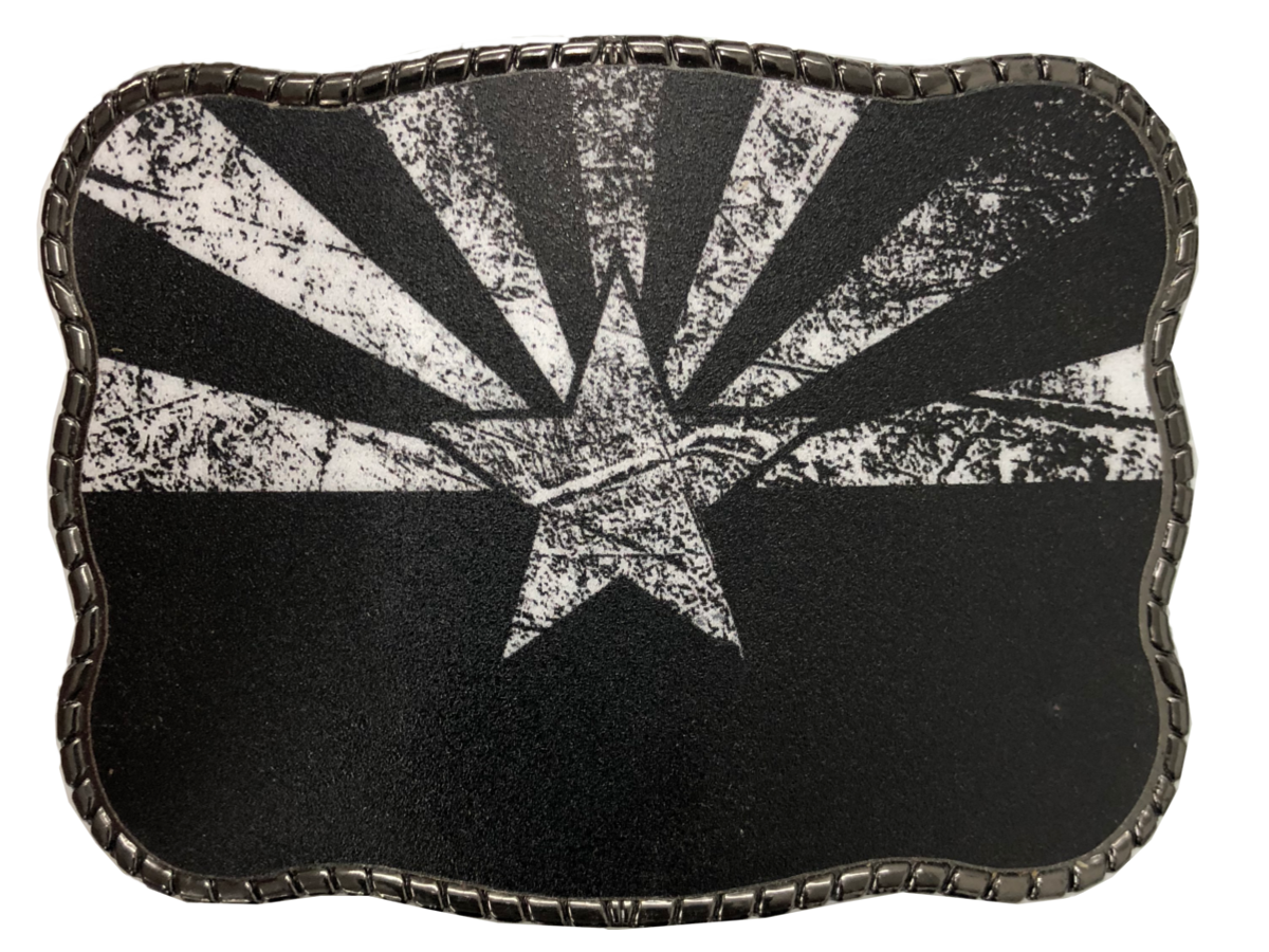 Rustic Black Arizona Flag