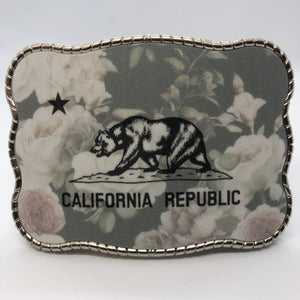 Vintage Floral California Flag