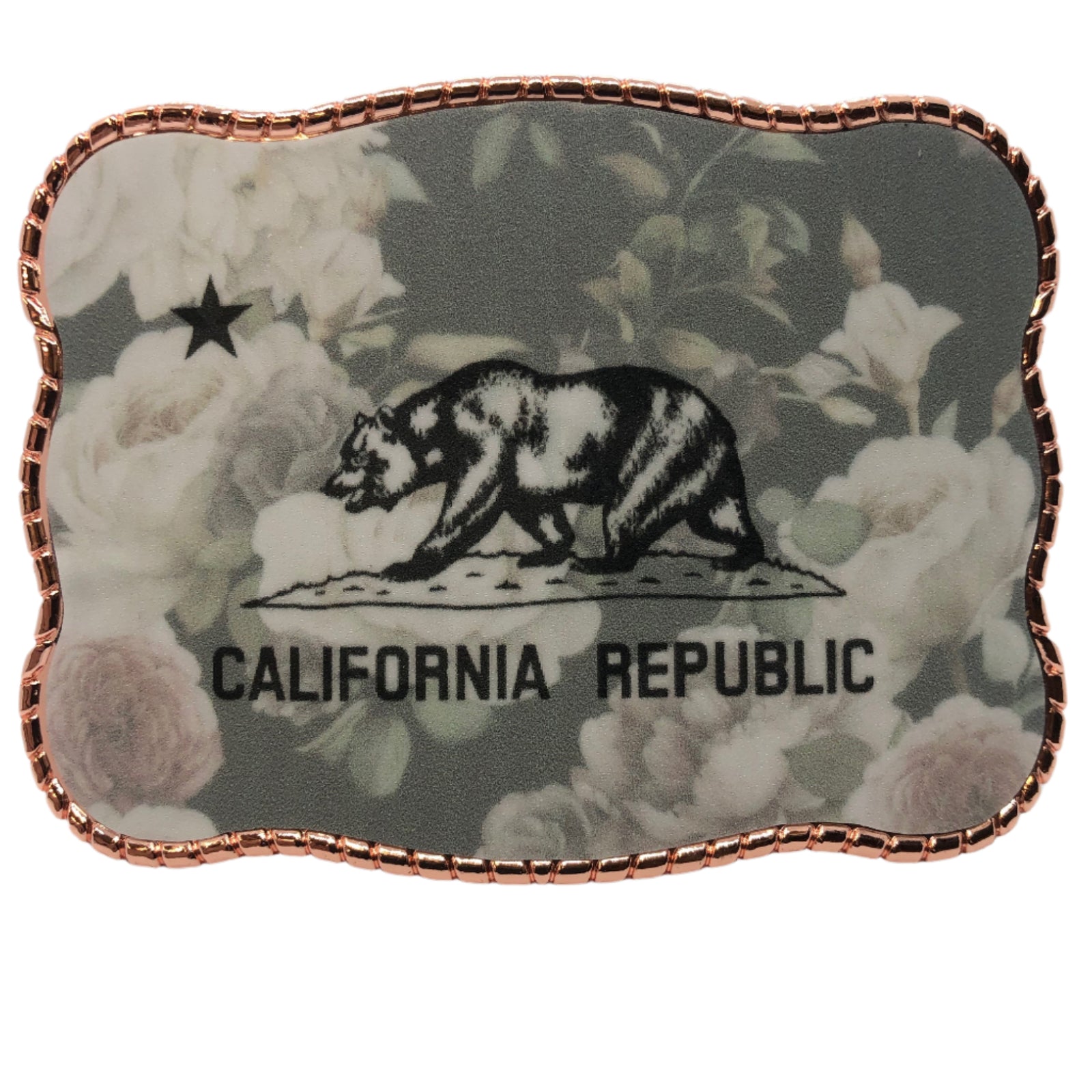 Vintage Floral California Flag
