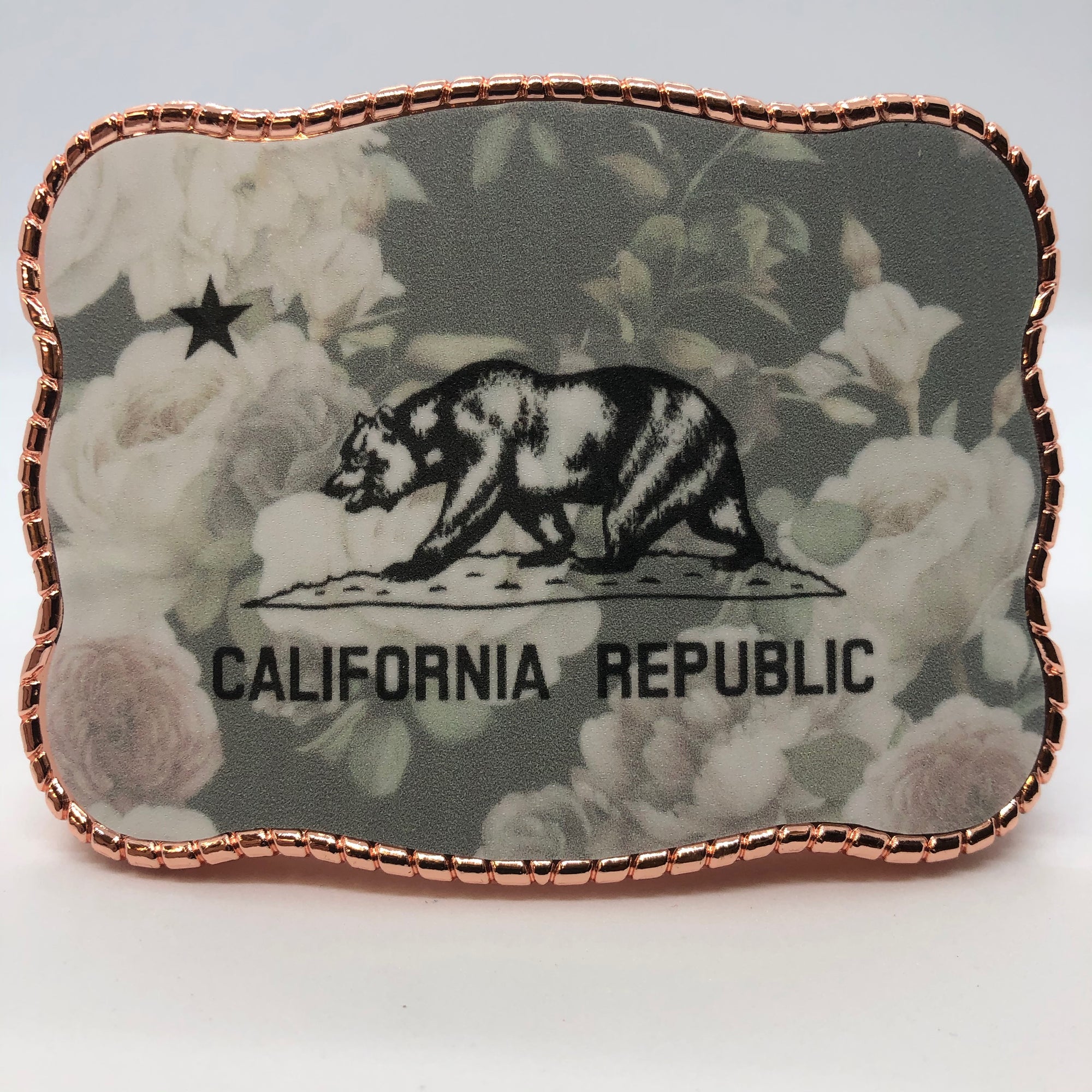 Vintage Floral California Flag