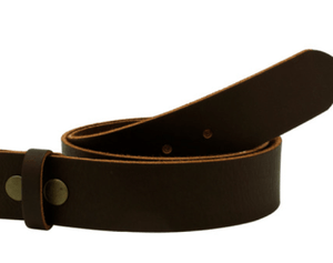 Full Grain Brown Leather Belt - Wallet Buckle