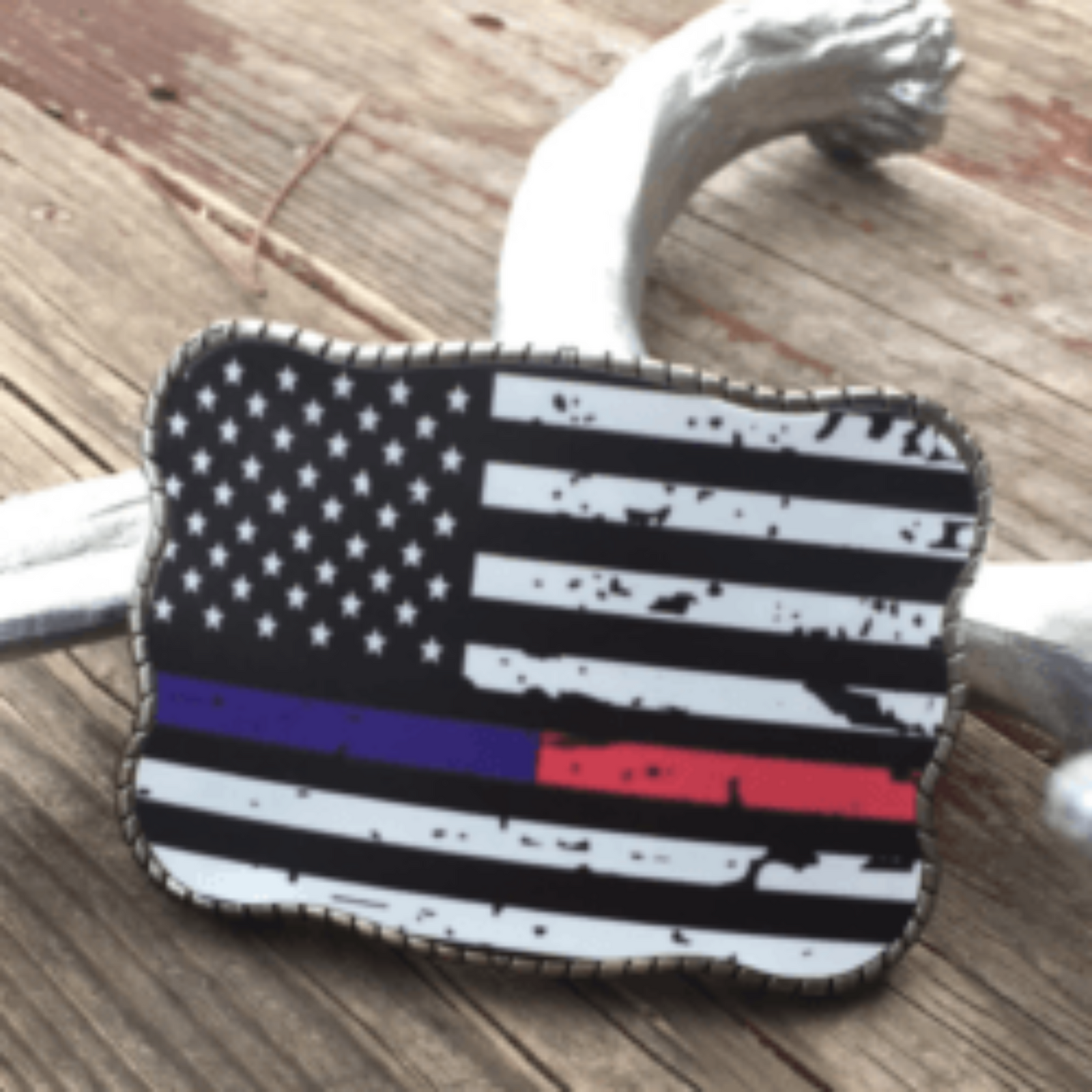 Blue & Red Split Flag