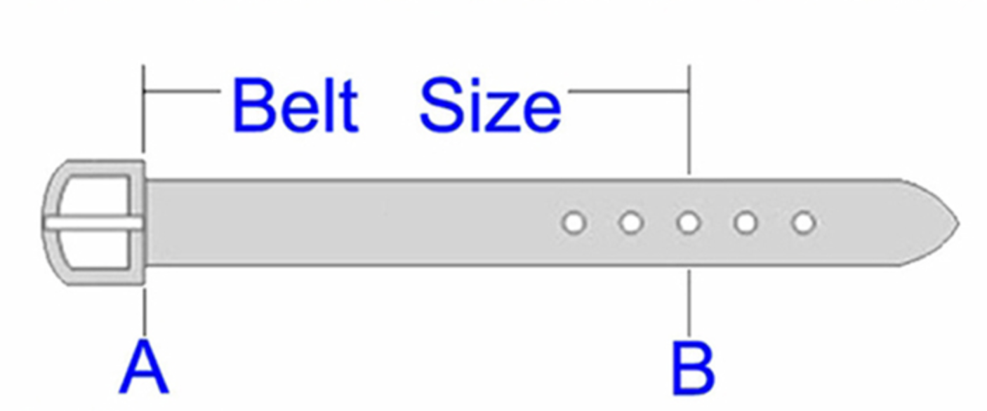 Black Embossed Leather Belt