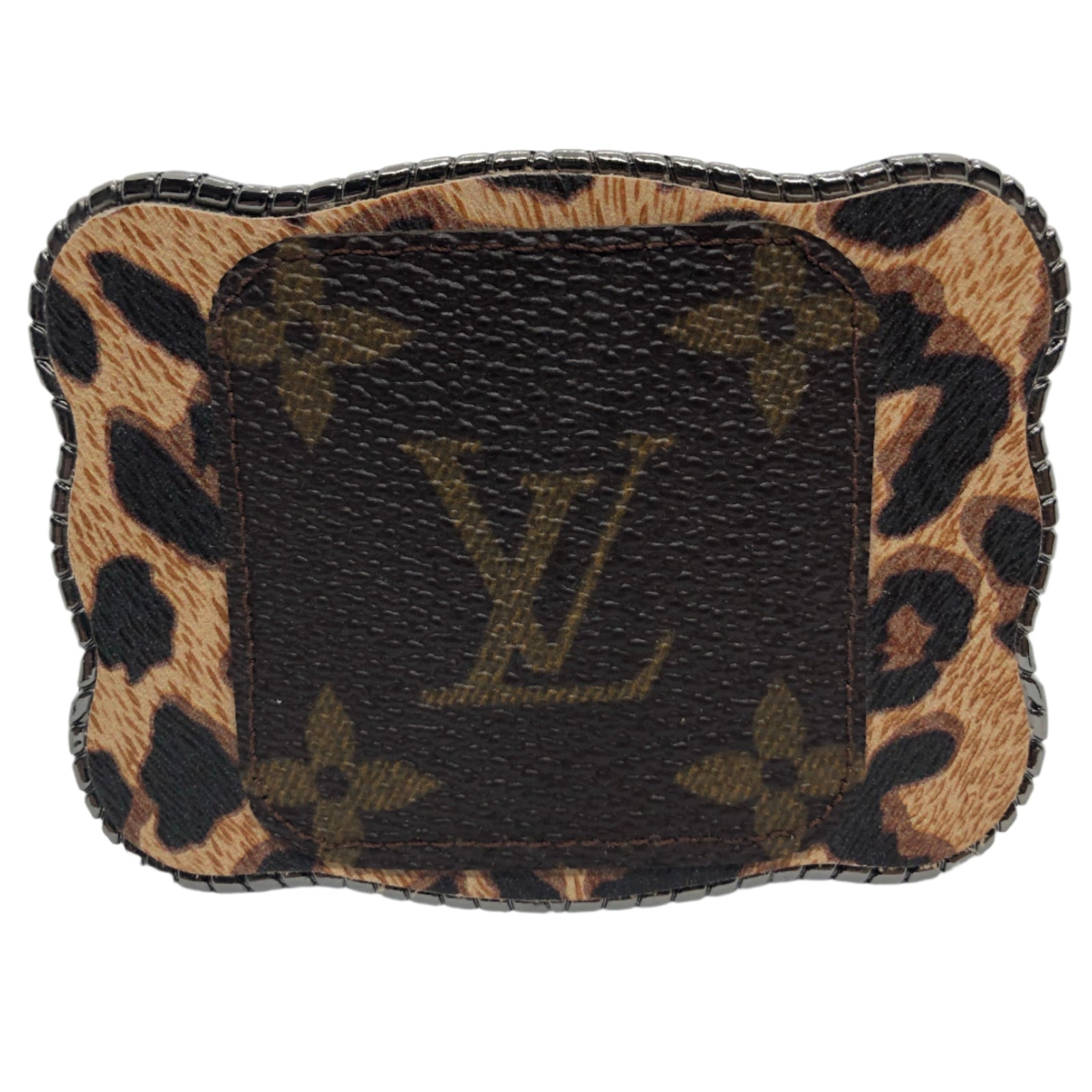 Authentic LV swatch on Cheetah Leather