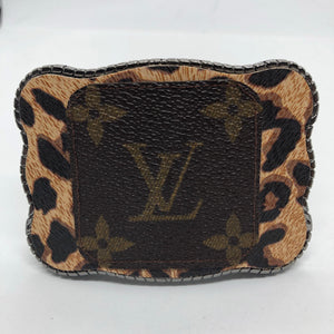 Authentic LV swatch on Cheetah Leather